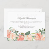 Chic Watercolor Spring Floral Bridal Shower Invitation Postcard (Front/Back)