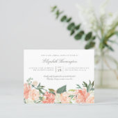 Chic Watercolor Spring Floral Bridal Shower Invitation Postcard (Standing Front)