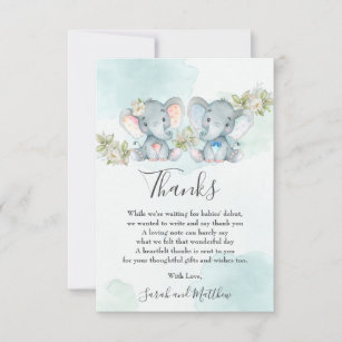 Twins Thank You Cards Zazzle