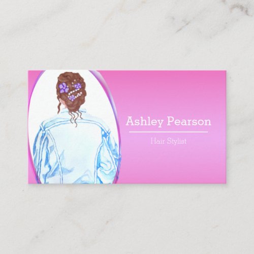 Chic Watercolor Vintage Jean Jacket  Business Card