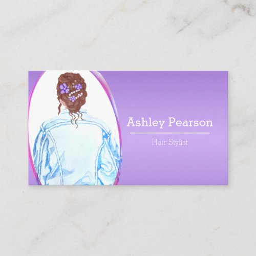 Chic Watercolor Vintage Jean Jacket Business Cards