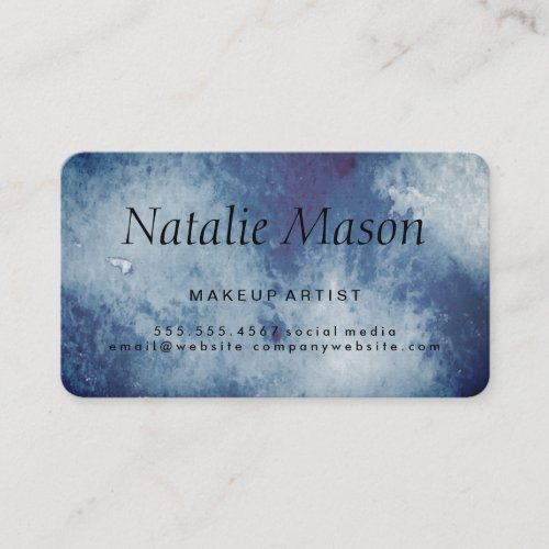 Chic Watercolor with Monogram Business Card