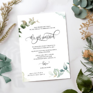  Chic We Got Married, Post Wedding Reception Party Invitation