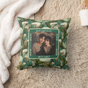 Chic Wedding 1St Anniversary Throw Pillow 