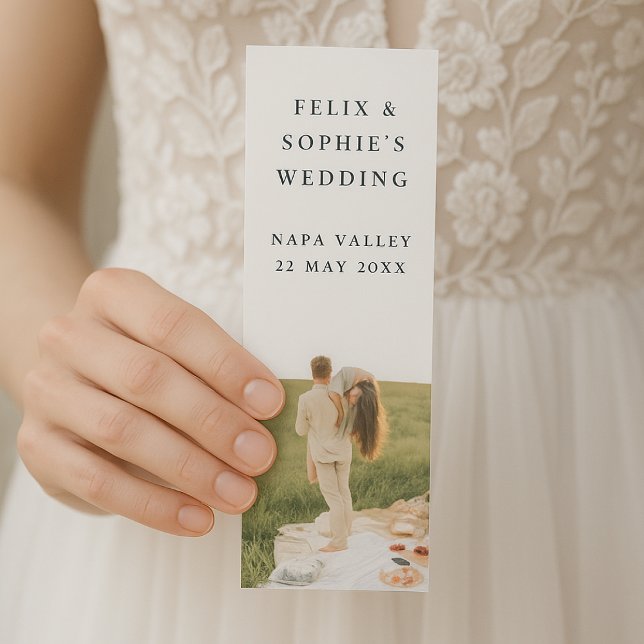 Chic Wedding Favor Minimalist Bookmarks (Creator Uploaded)