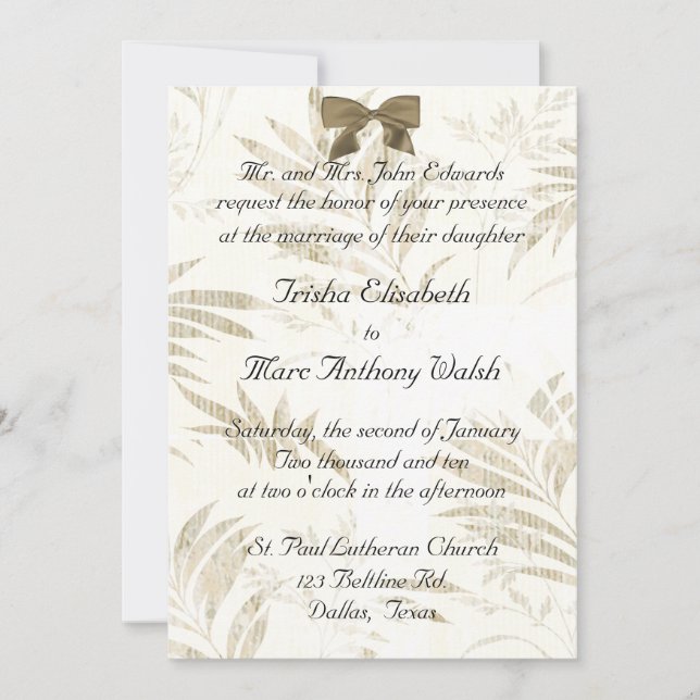 Chic Wedding Invitation (Front)