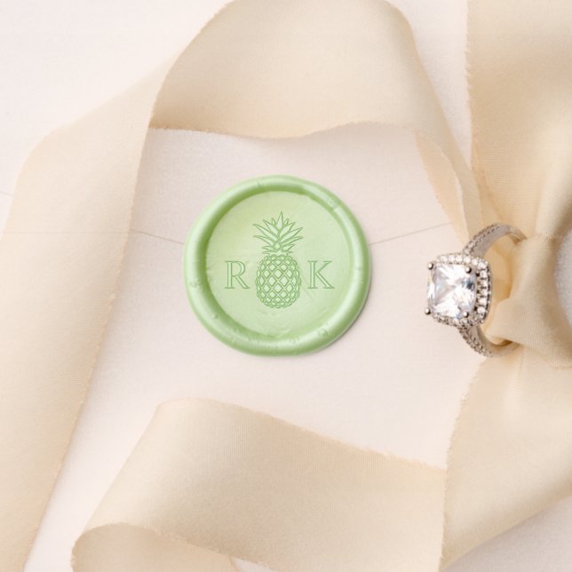 Chic Wedding Monogram Pineapple Wax Seal Stamp (Insitu (Wedding))