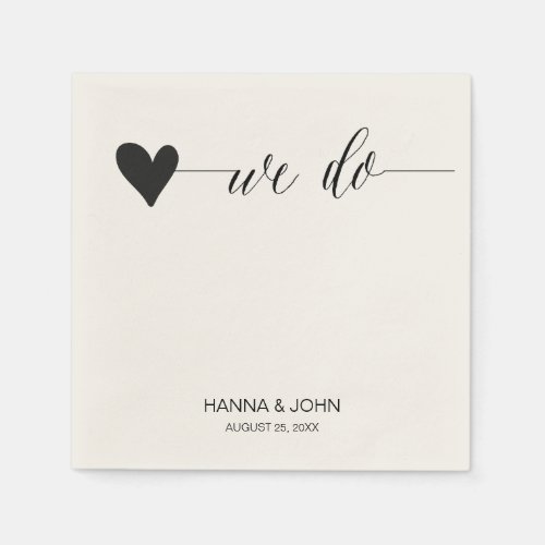 chic wedding paper napkins  calligraphy serviette