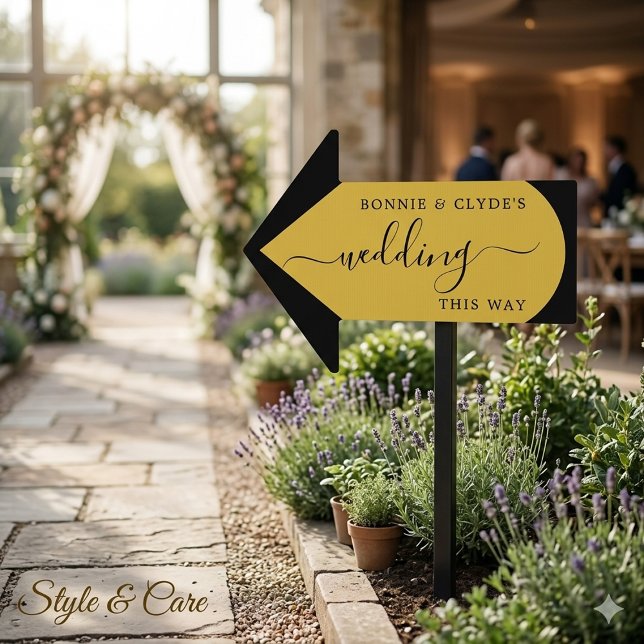 Chic Wedding Pathway Arrow Sign for Event Decorati (Chic Wedding Pathway Arrow Sign for Event Decoration)