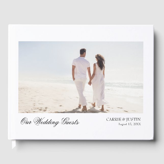Chic Wedding Photo Guest Book (Front)