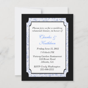 Chic Wedding Rehearsal Dinner Invitation