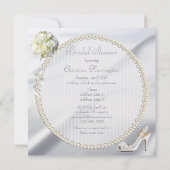 Chic Wedding Shoe & Bouquet Bridal Shower Invitation (Back)