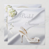 Chic Wedding Shoe & Bouquet Bridal Shower Invitation (Front/Back)