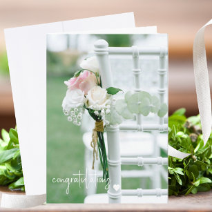 Chic Wedding/Shower Blank Folded Card