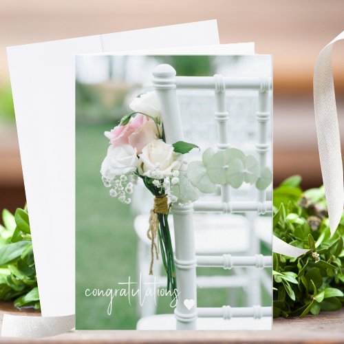 Chic WeddingShower Blank Folded Card