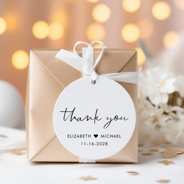 Chic Wedding Thank You Gift Favor Tags (Creator Uploaded)