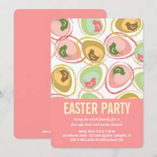 Chic Whimsical Chicks Easter Egg Hunt Party Invite