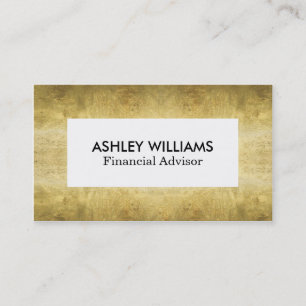Chic White And Gold   Business Cards