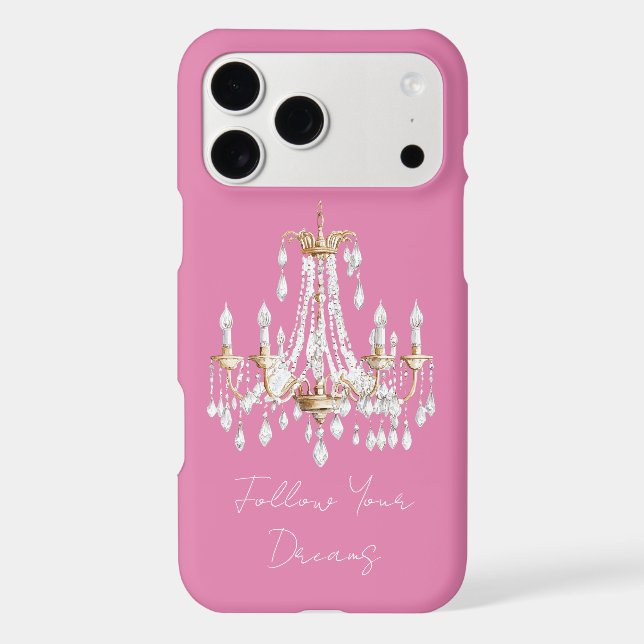 Chic White and Gray Chandelier Case-Mate iPhone Case (Back)