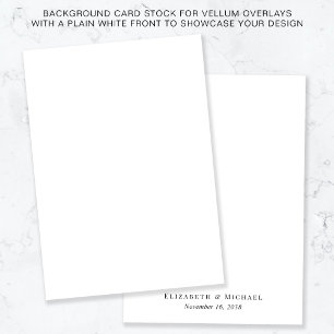 Chic White Background For Vellum Overlay Invitation
