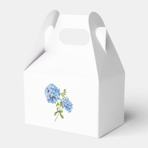 Chic White  Blue Hydrangea Event Wedding  Favor Boxes