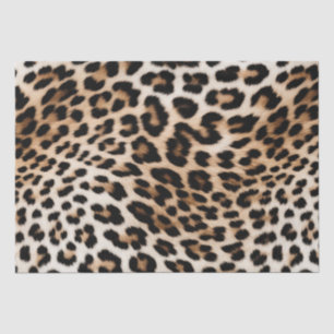 Chic White Cream Leopard Print Tissue Paper