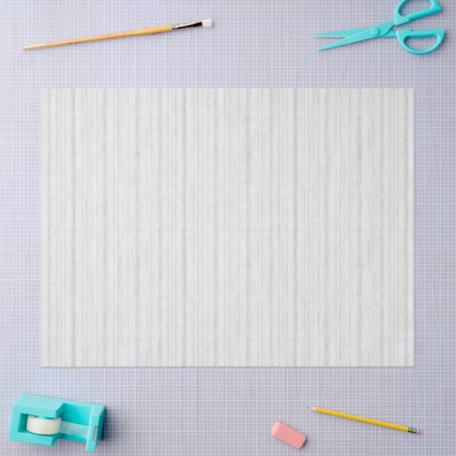 Chic White Cream Stripes  Tissue Paper (Craft)