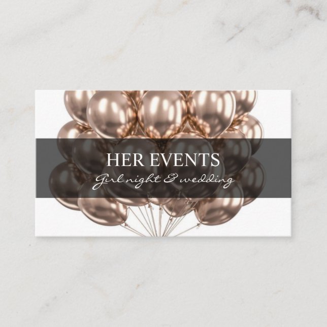 Chic White Design Cards for Event Manager (Front)