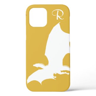 Chic White Dragon Monogram Case-Mate iPhone Case