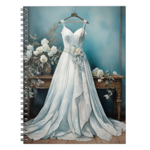 Chic White Dress Wedding Notebook