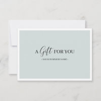 Chic White Frame Customized Gift Certificate