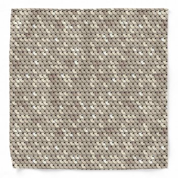 Chic White Gold Faux Sequins Graphic Print Bandana by its_sparkle_motion at Zazzle