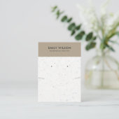 CHIC WHITE KRAFT TERRAZZO NECKLACE EARRING DISPLAY BUSINESS CARD (Standing Front)