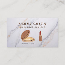 Chic White Marble Makeup Artist