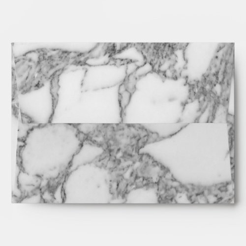 Chic white marble stone print background texture envelope