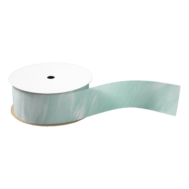 Chic White Mint Christmas Grosgrain Ribbon (Spool)