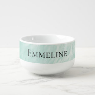 Chic White Mint Christmas Soup Mug