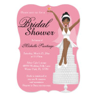 Chic White Modern Bridal Shower Invite