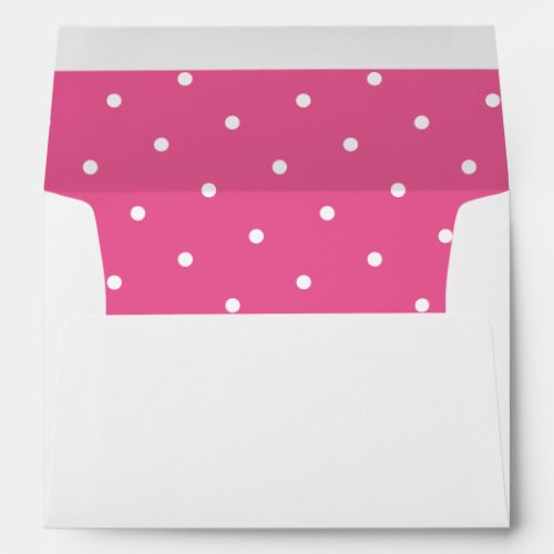 Chic White Polka Dot Pattern Envelope