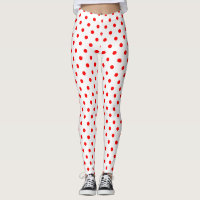 Chic White Red Polka Dot Pattern