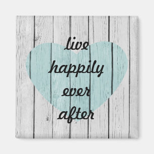 Chic White Rustic Wood Magnet