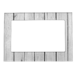 Chic White Rustic Wood Magnetic Picture Frame