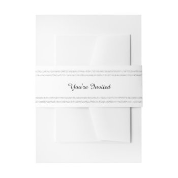 Chic White Silver Glitter Trim - Belly Band by Midesigns55555 at Zazzle