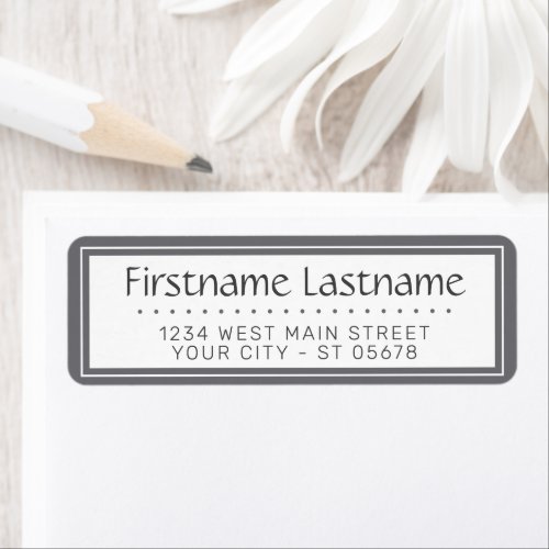 Chic White Simple Styled Typography Script Label
