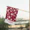 Chic White Snowflakes Nordic Pattern on Dark Red