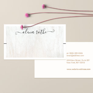 Chic White Wood Bracelet Display   Calling Card