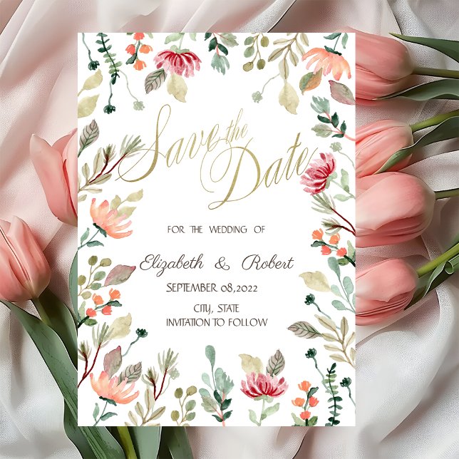 Chic Wildflower Save The Date (Creator Uploaded)