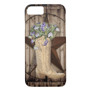 Chic Wildflower Texas Star Western country cowgirl iPhone 8/7 Case