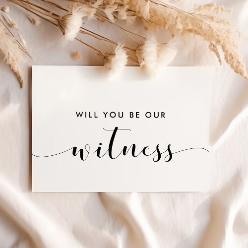Chic Will you be our witness proposal card