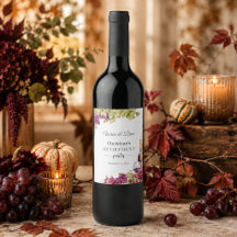 Chic Wine and Dine Retirement Party Wine Bottle